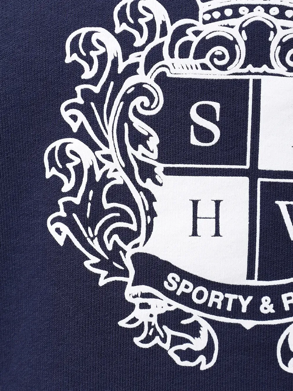 Sporty & Rich BH Crest Wide trainingsbroek met logoprint Blauw