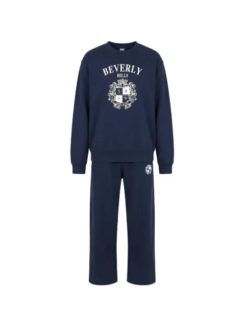 Sporty & Rich BH Crest Wide logo-print track pants