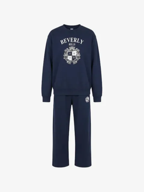 Sporty & Rich BH Crest Wide logo-print track pants
