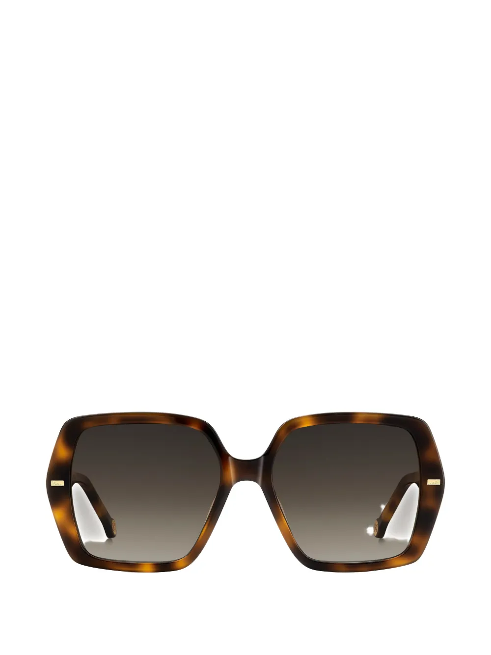 Carolina Herrera geometric-frame sunglasses - Marrone