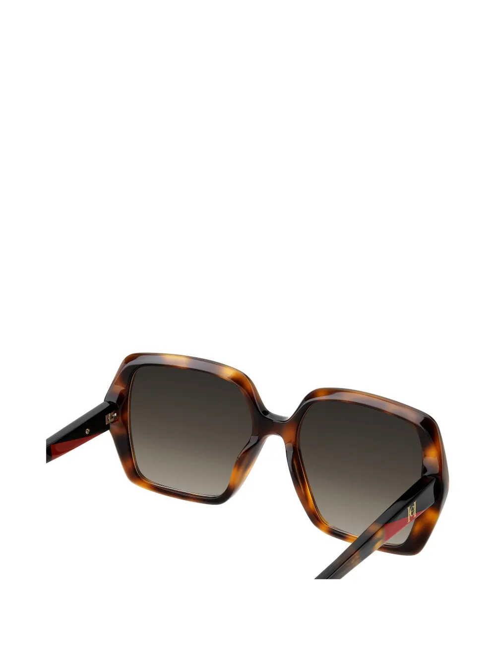 Carolina Herrera Zonnebril met geometrisch montuur Bruin