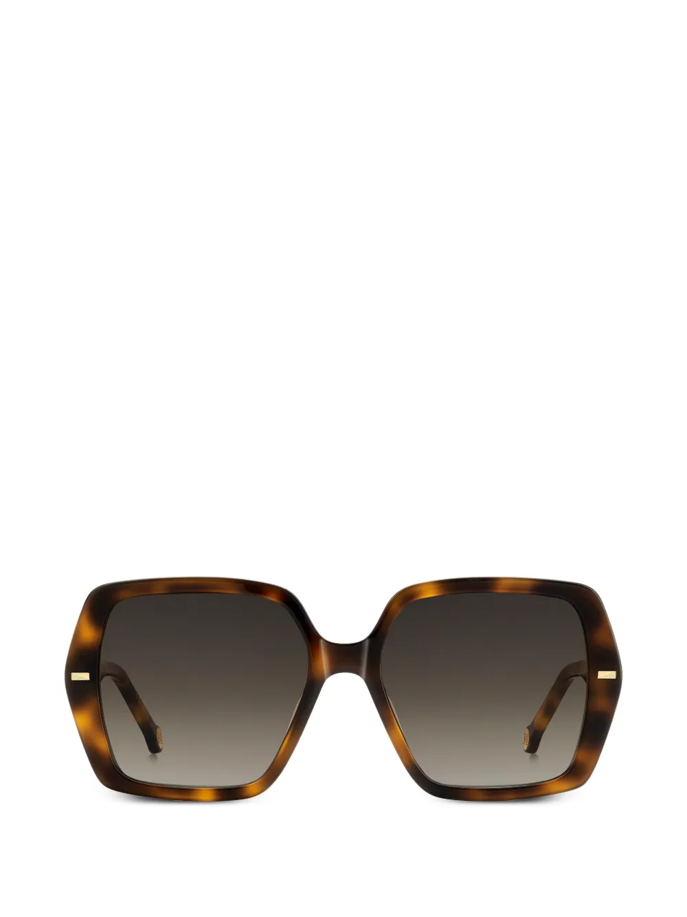 Carolina Herrera geometric-frame sunglasses - Marrone