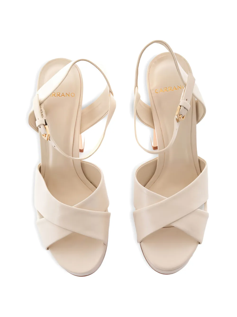 CARRANO Sandalen met gekruiste bandjes Beige