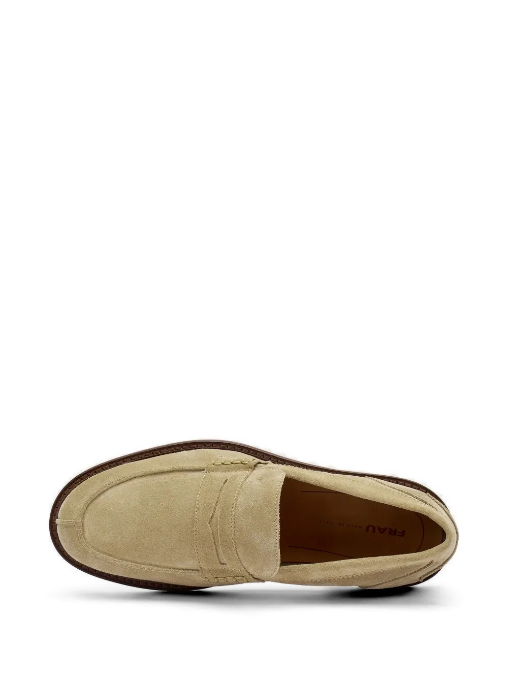 FRAU Suède loafers met gerafeld effect Beige