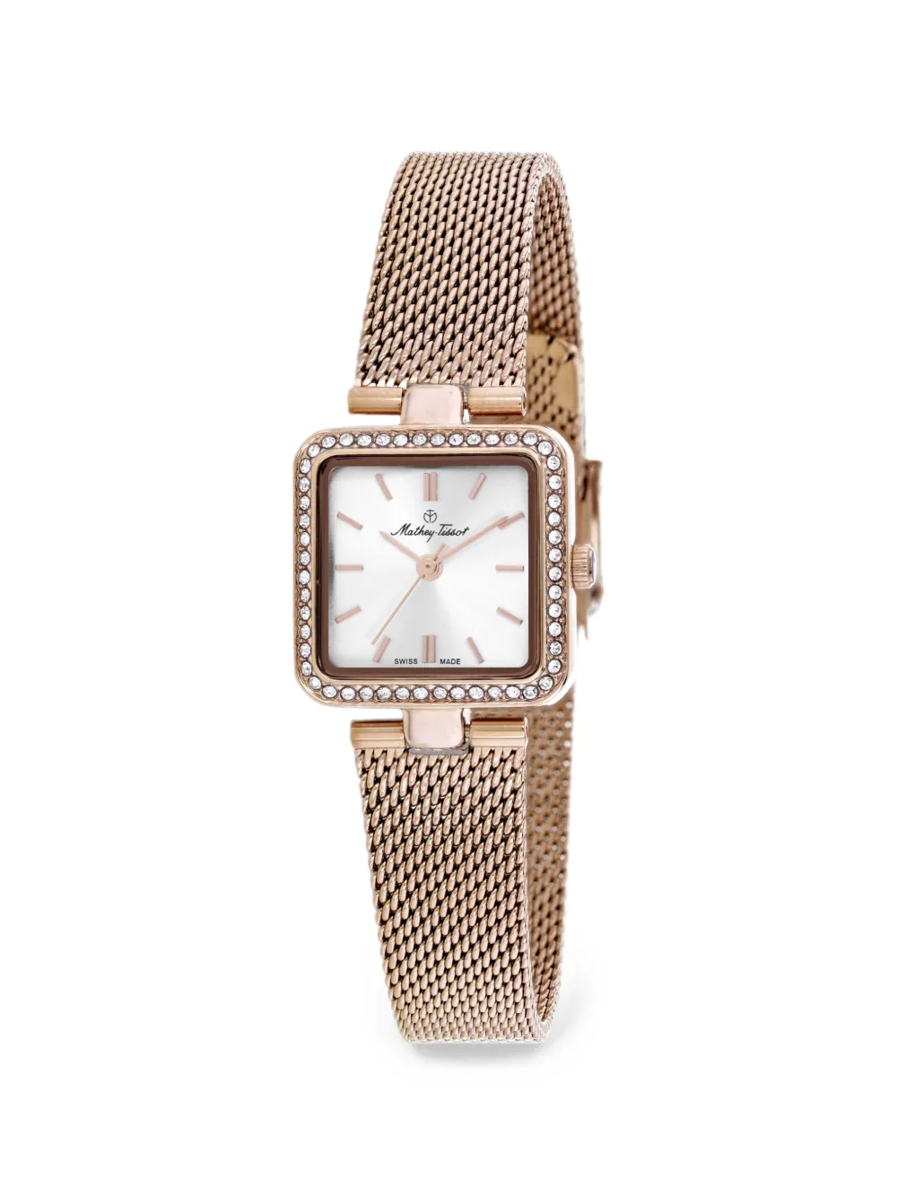 Mathey Tissot Fleury XIV crystal-embellished 22mm watch - Argento