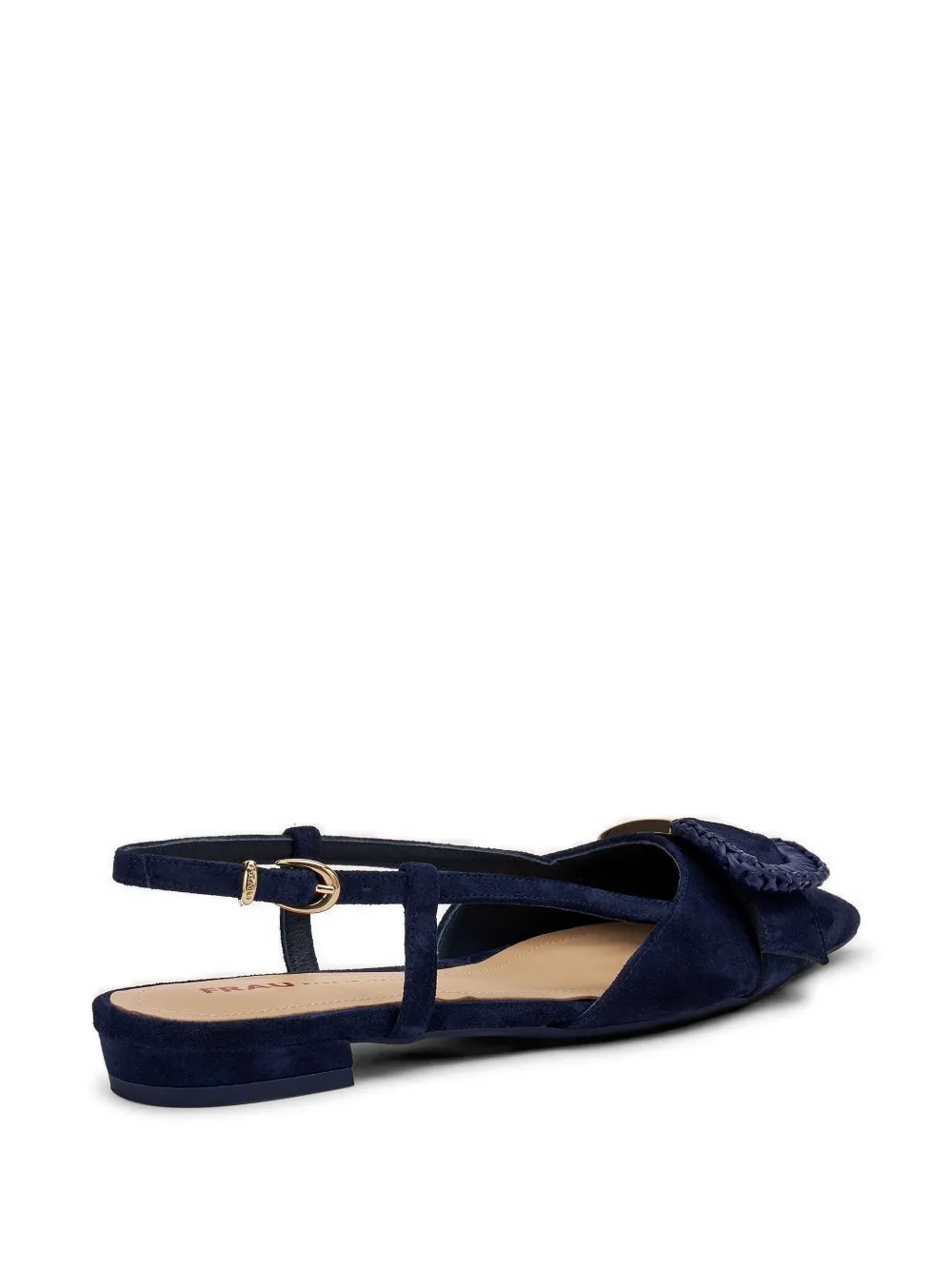 FRAU buckle-detail suede slingback pumps Blauw
