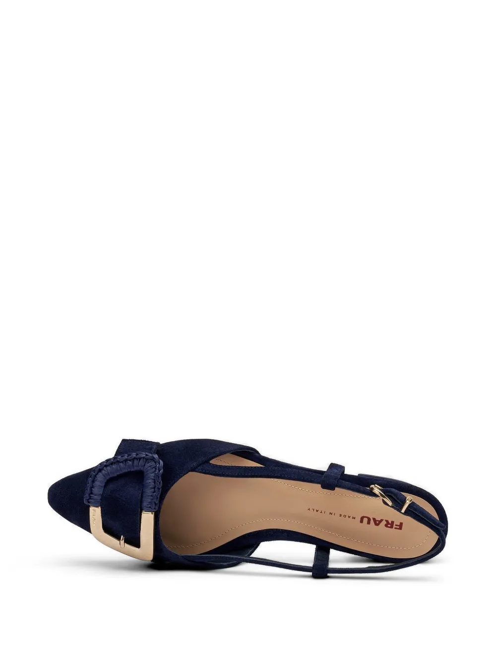FRAU buckle-detail suede slingback pumps Blauw