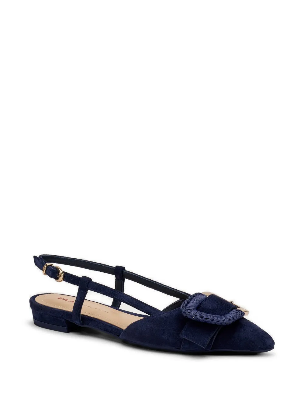 FRAU buckle-detail suede slingback pumps Blauw