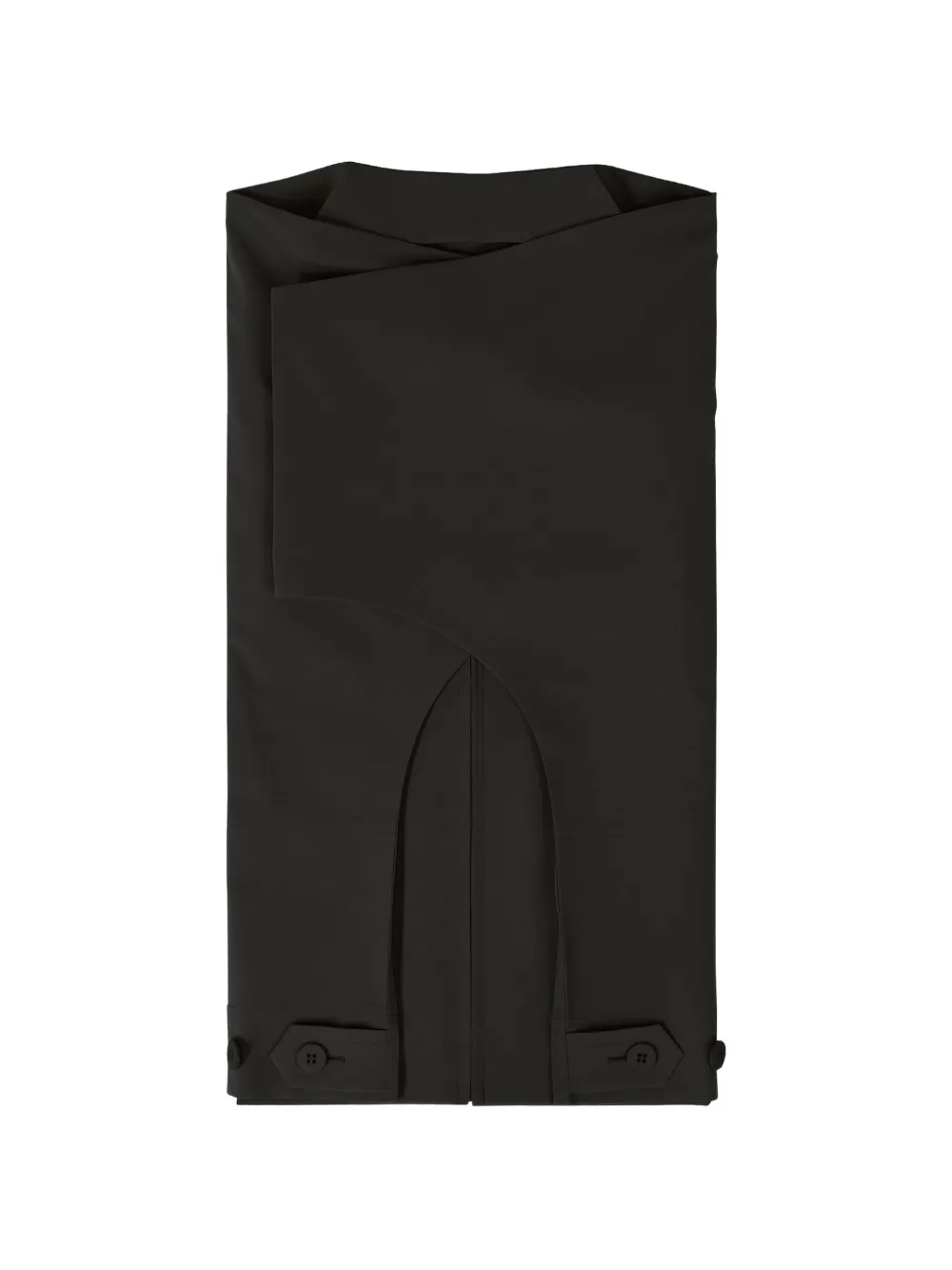 Issey Miyake Men Jack met hoge hals en knoopmanchetten Zwart