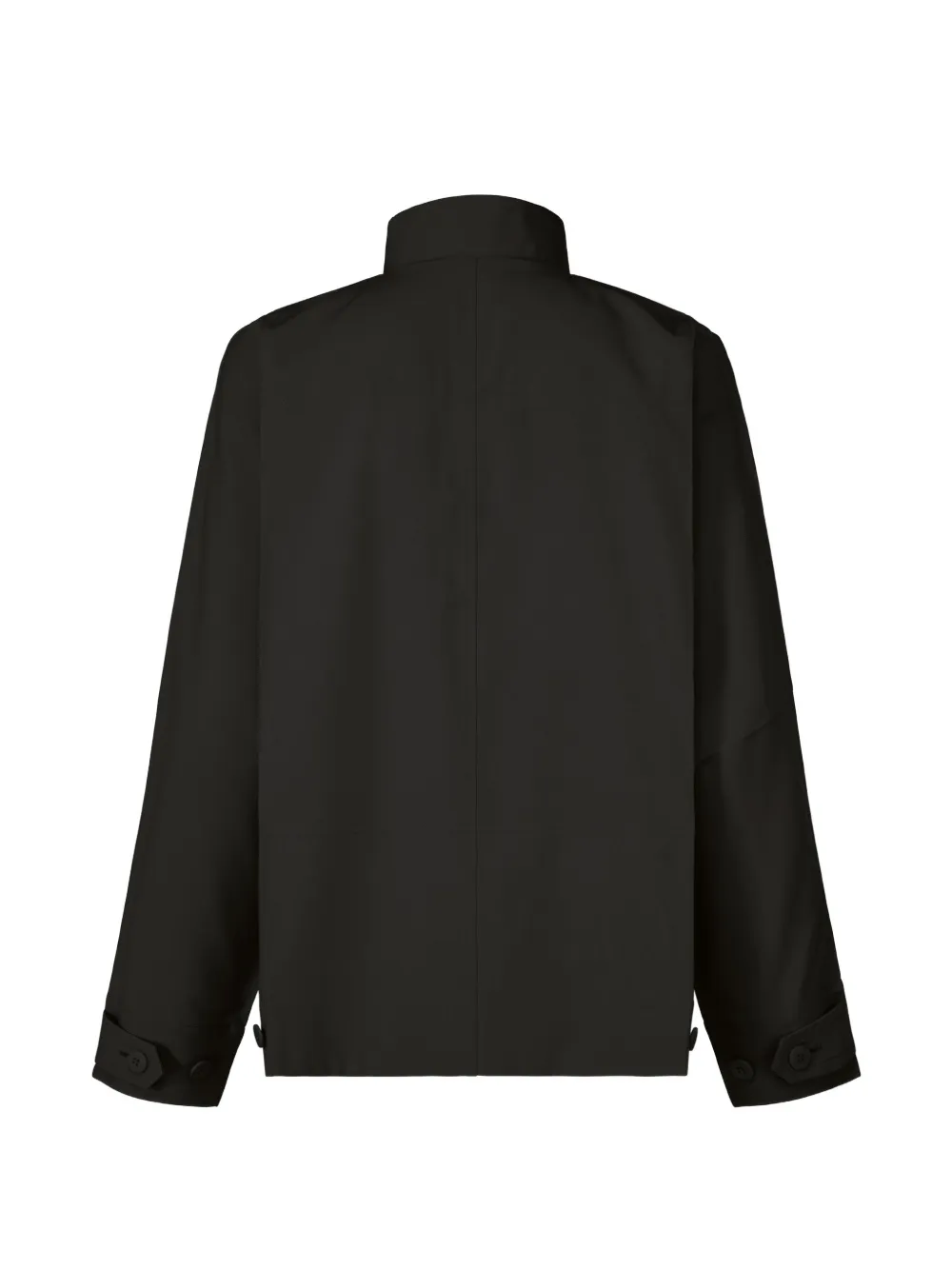 Issey Miyake Men Jack met hoge hals en knoopmanchetten Zwart