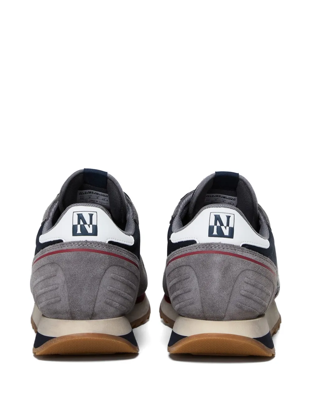 Napapijri Virtus NYS logoprint sneakers met vlakken Grijs