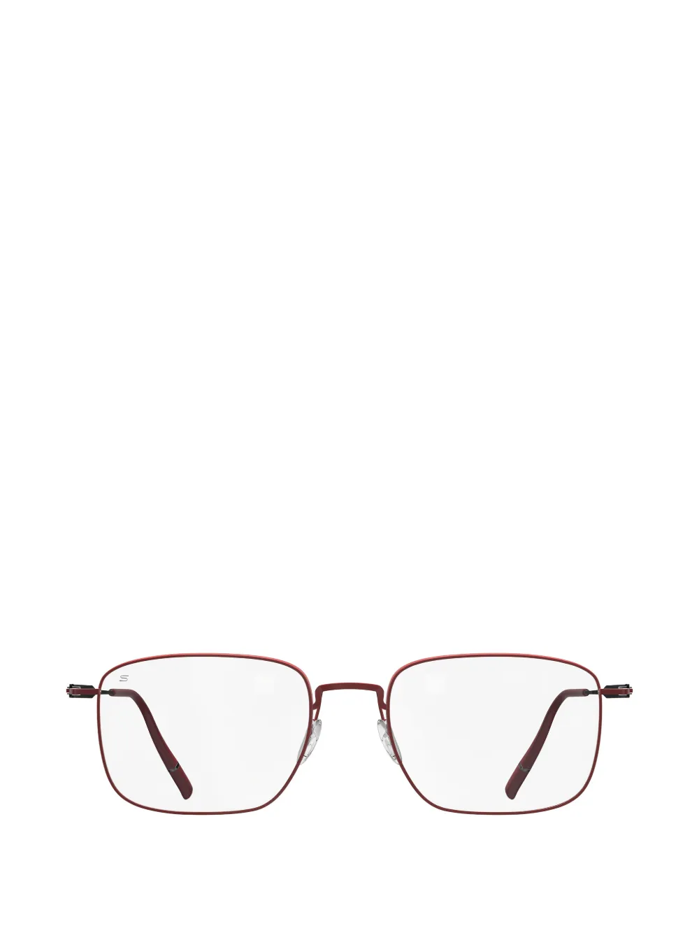 Silhouette Pure Visionary rectangle-frame glasses - Rosso