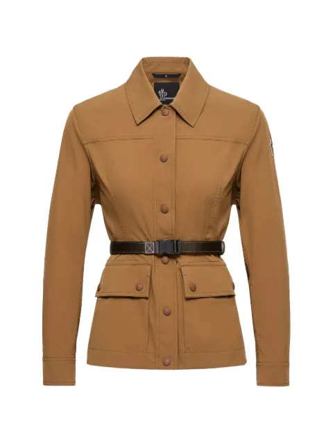 Moncler Grenoble Isfara belted logo-patch shirt  jacket