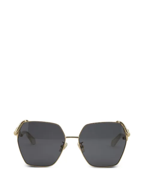 Roberto Cavalli geometric-frame snake-detail sunglasses