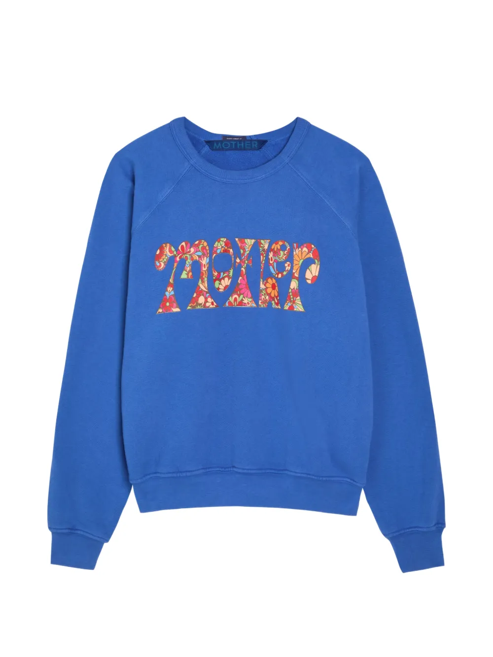 MOTHER floral-print raglan-sleeve sweatshirt - Blau