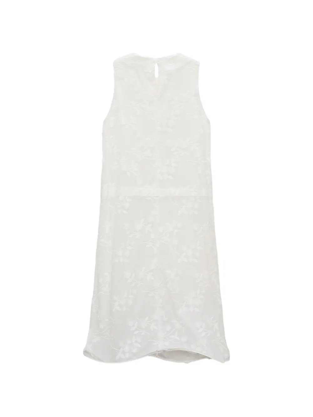 Dorothee Schumacher Light Volumes mouwloze mini-jurk met geborduurde bloemen Wit