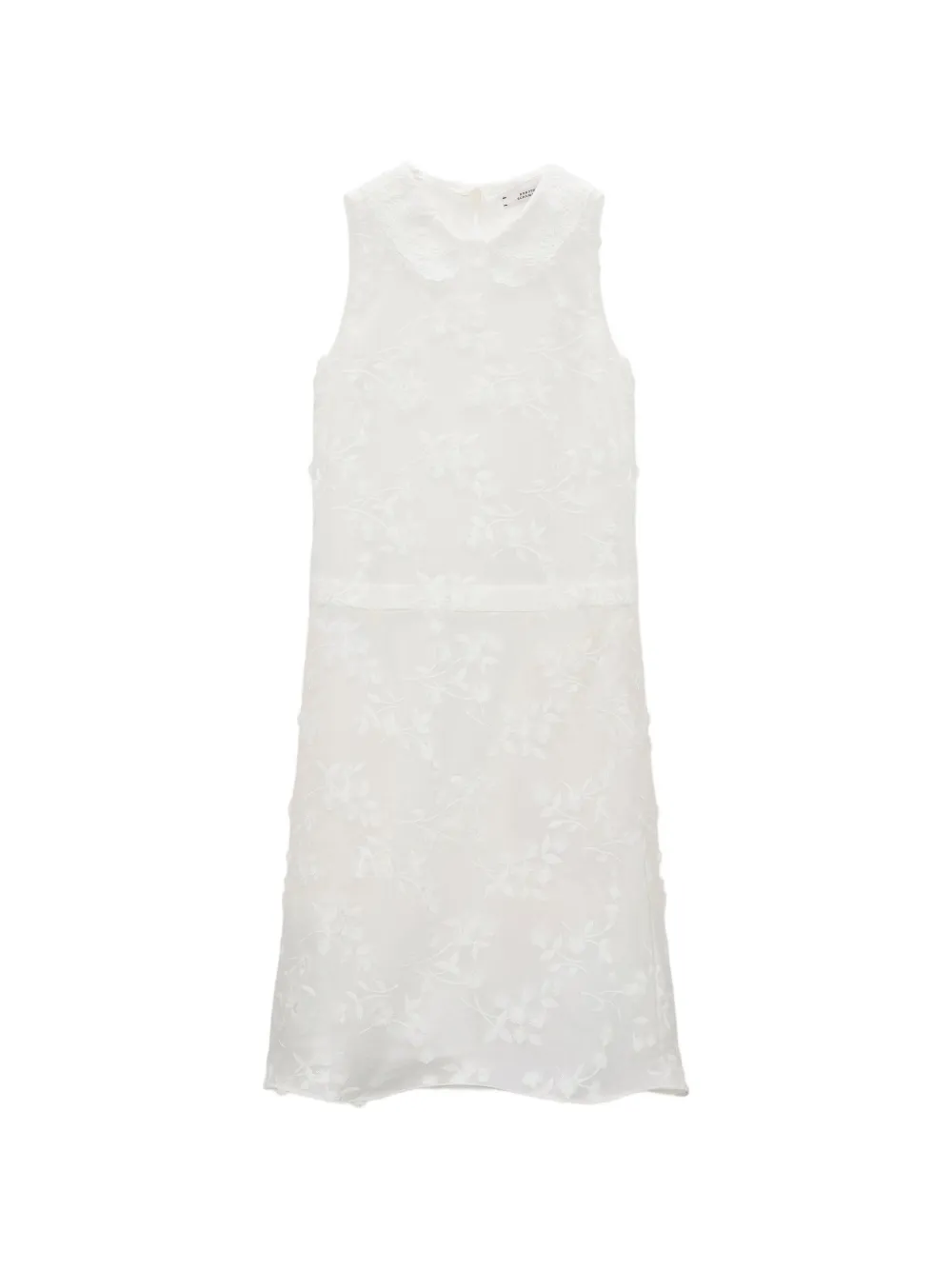 Dorothee Schumacher mini Light Volumes floral-embroidered sleeveless dress - Bianco