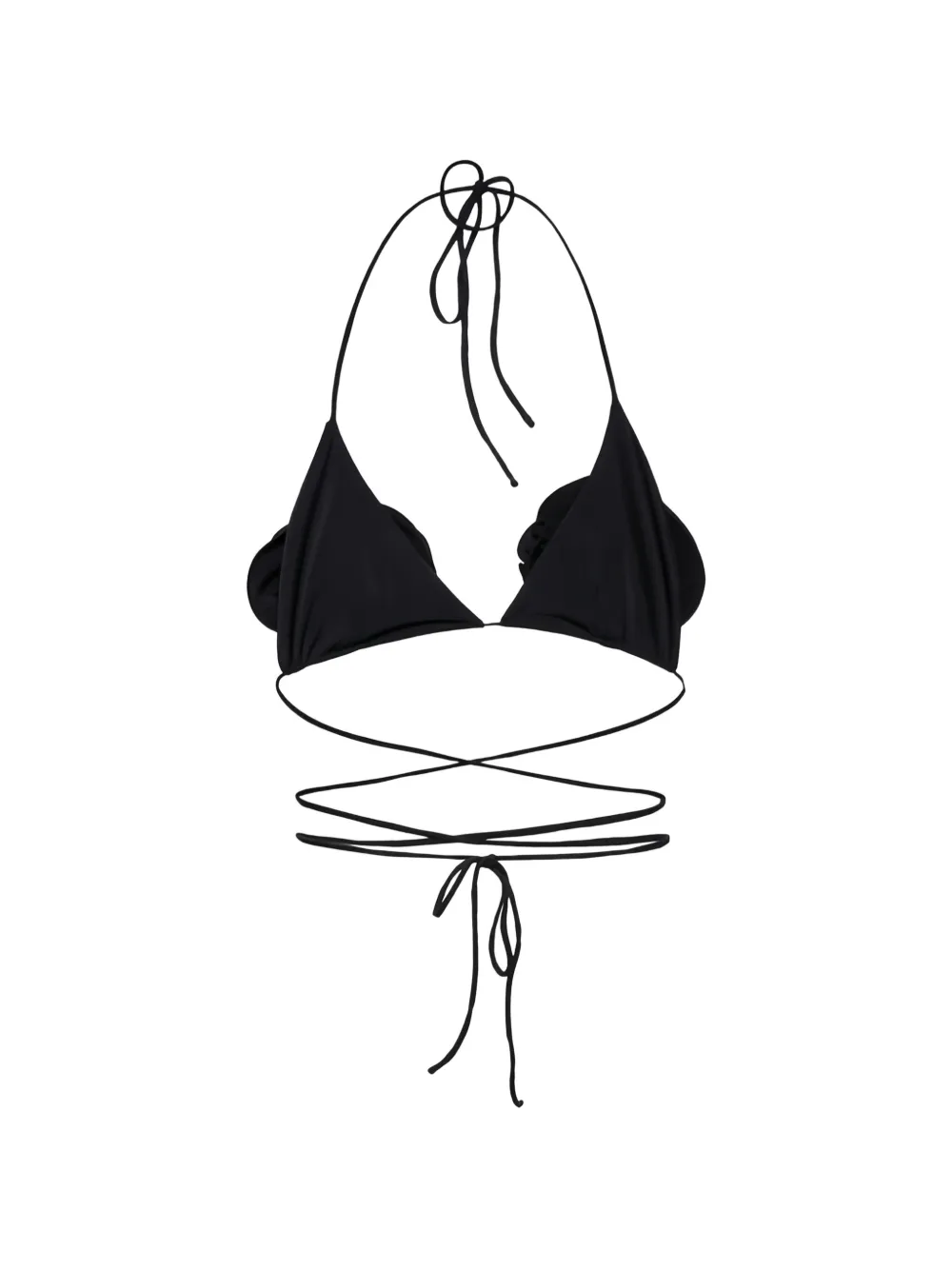 Magda Butrym Bikinitop met bloemapplicatie Zwart
