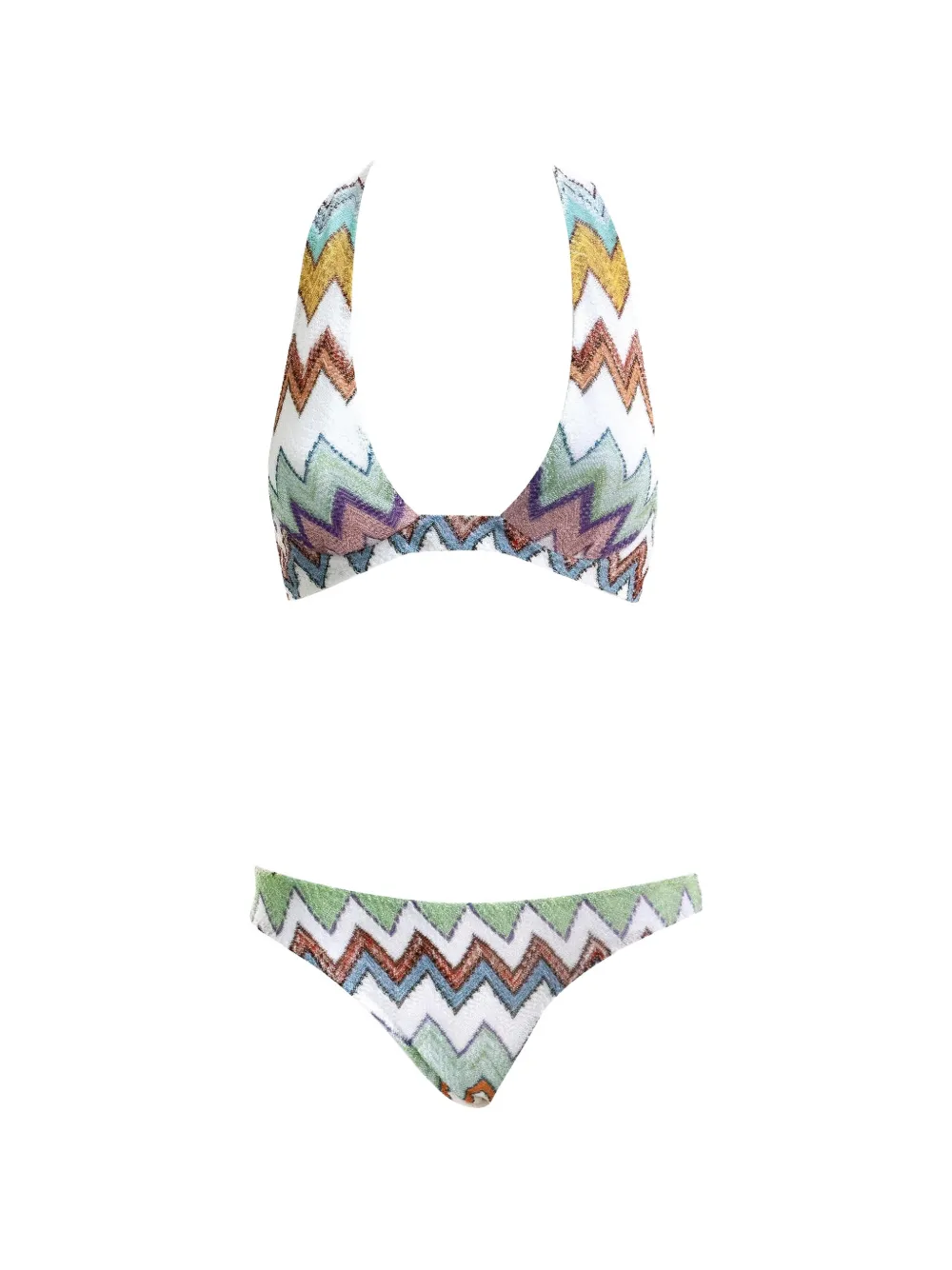 Missoni zigzag-knit bikini - Bianco