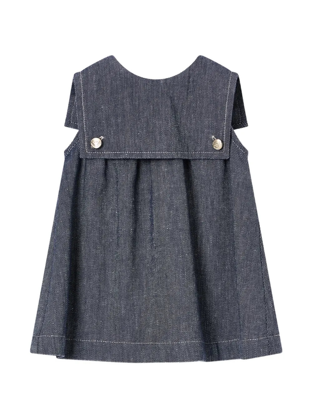 Emporio Armani Kids button-detail pleated dress - Blau