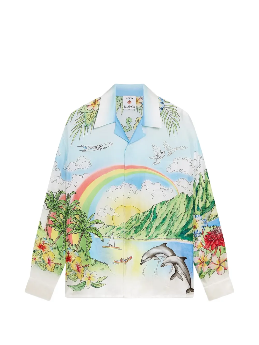 Casablanca Aloha long-sleeves shirt - Blu