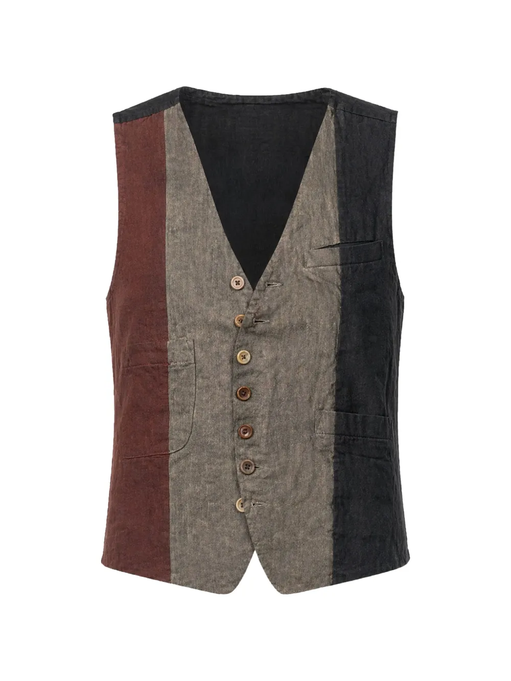 Aleksandr Manamïs colour-block button-up gilet - Blu