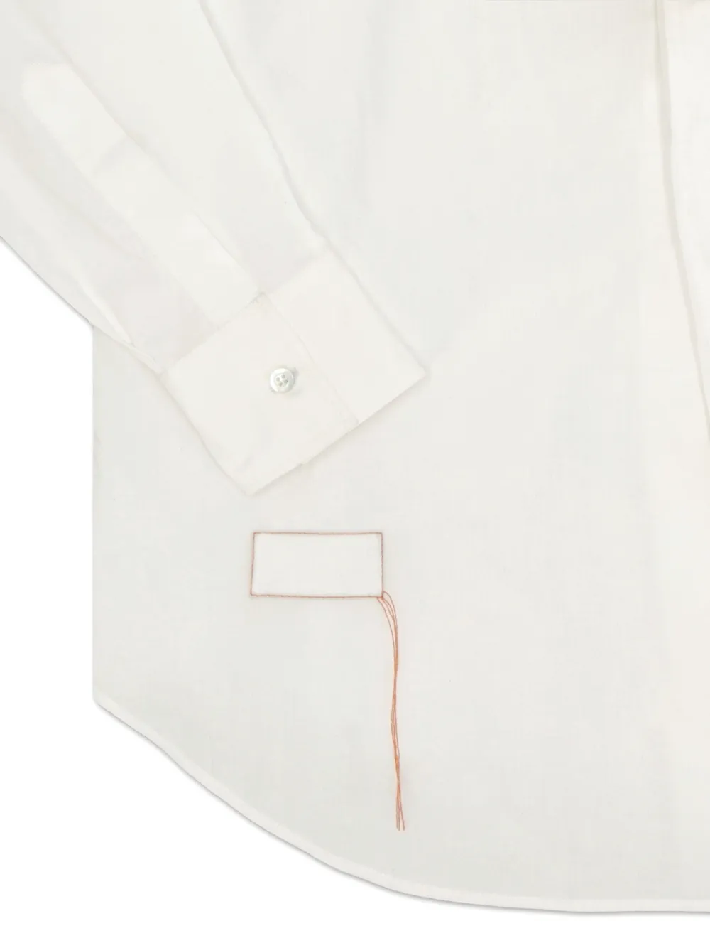 Fortela Frederique Embroidered Poplin Shirt in White, view 5