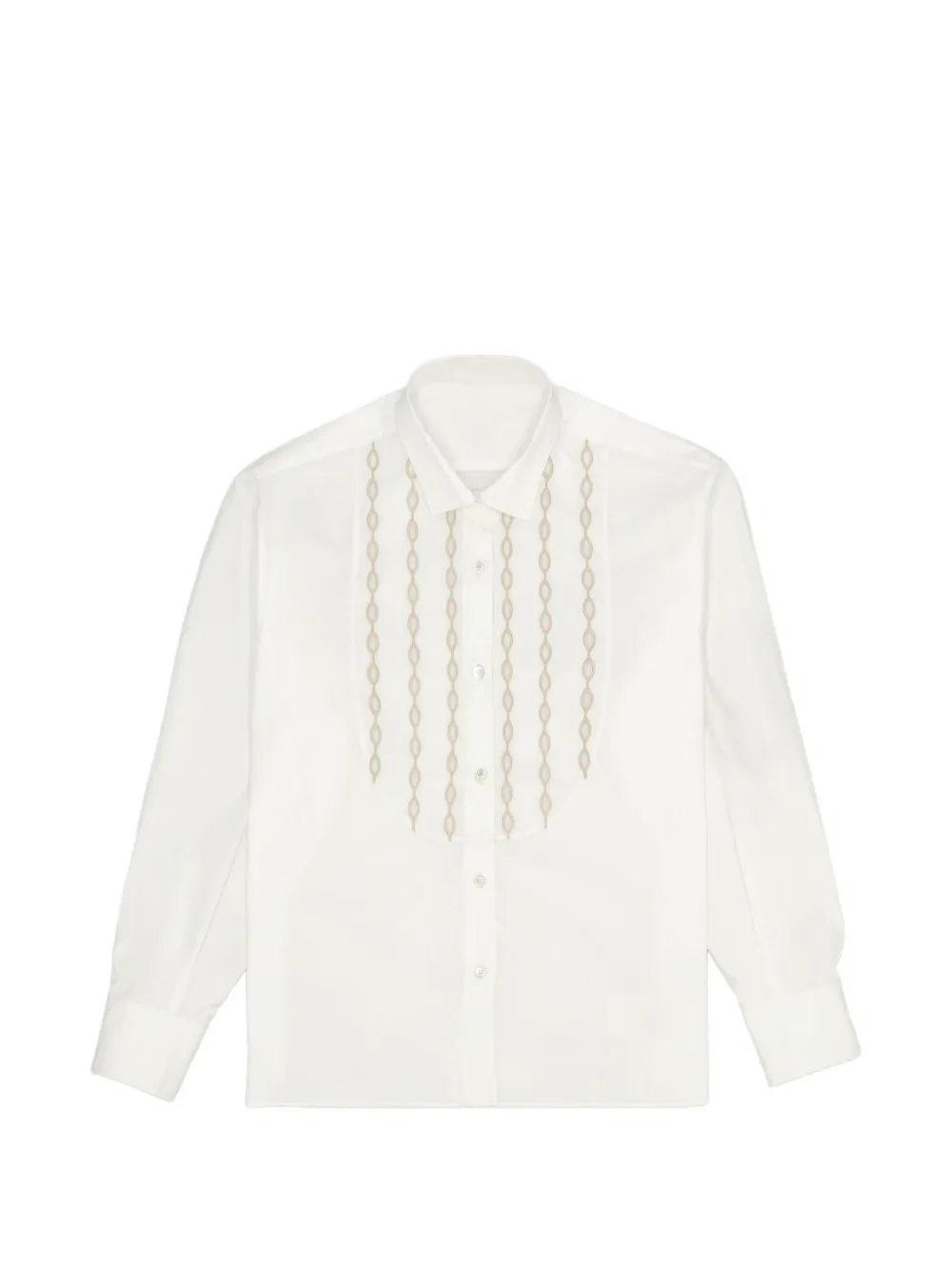 Fortela Frederique embroidered poplin shirt - Weiß