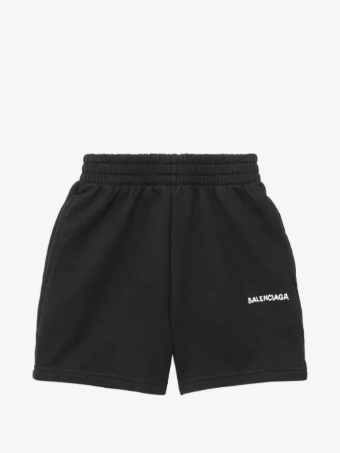 Balenciaga Kids logo-print cotton casual shorts