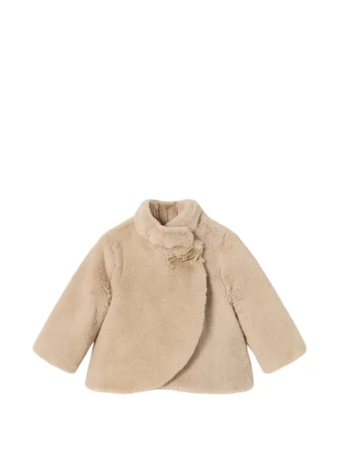 MAX MARA KIDS bow-detail faux-fur coat