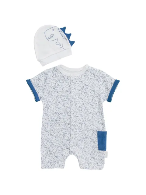 Andywawa Jurassic-print beanie and romper set
