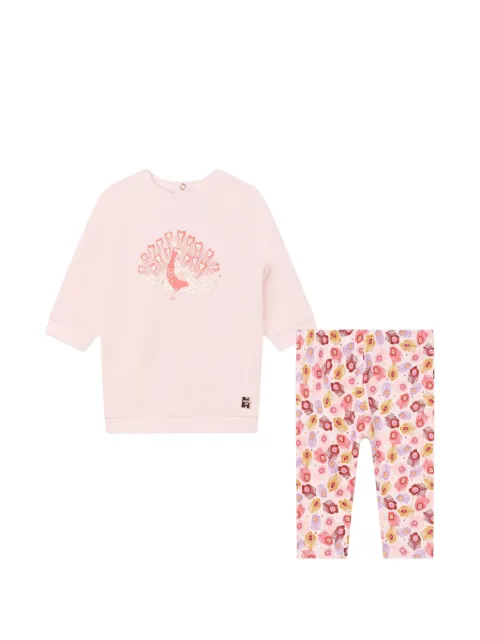 CARREMENT BEAU ensemble haut et pantalon à imprimé paon (deux pièces)