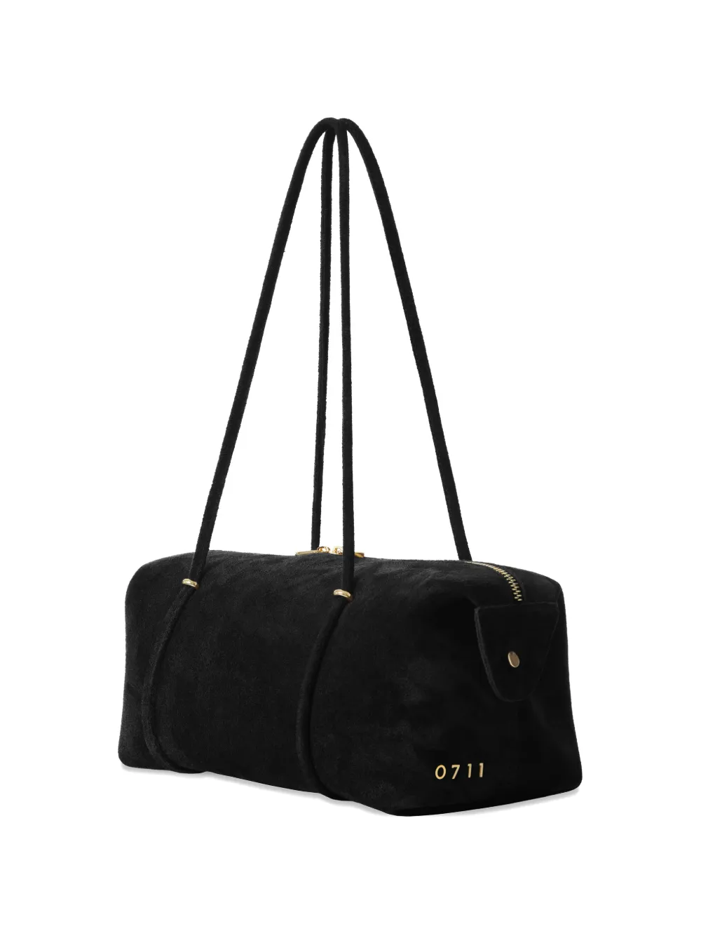 0711 Faye suede shoulder bag - Nero