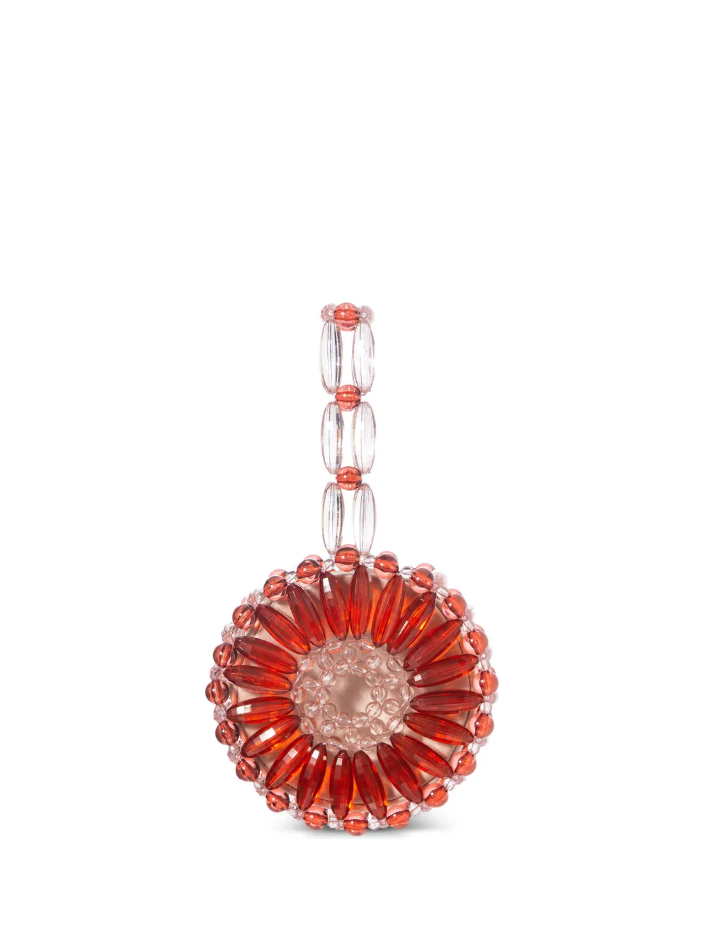 0711 Arya beaded mini bag - Rosso