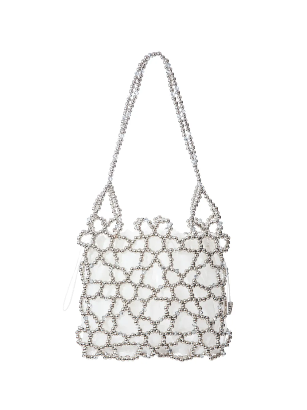 0711 Jasmine bead-embellished shoulder bag - Grey