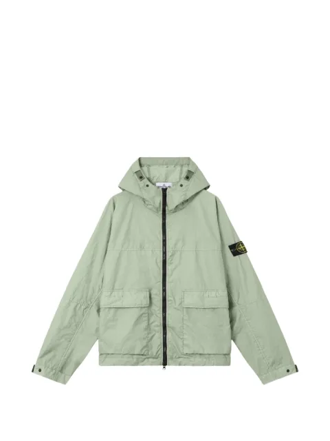 Stone Island logo-patch hooded parka