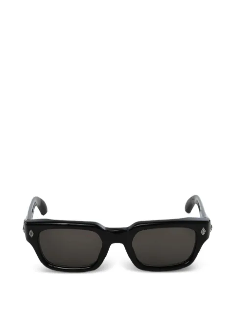 Chrome Hearts logo-plaque rectangle-frame sunglasses