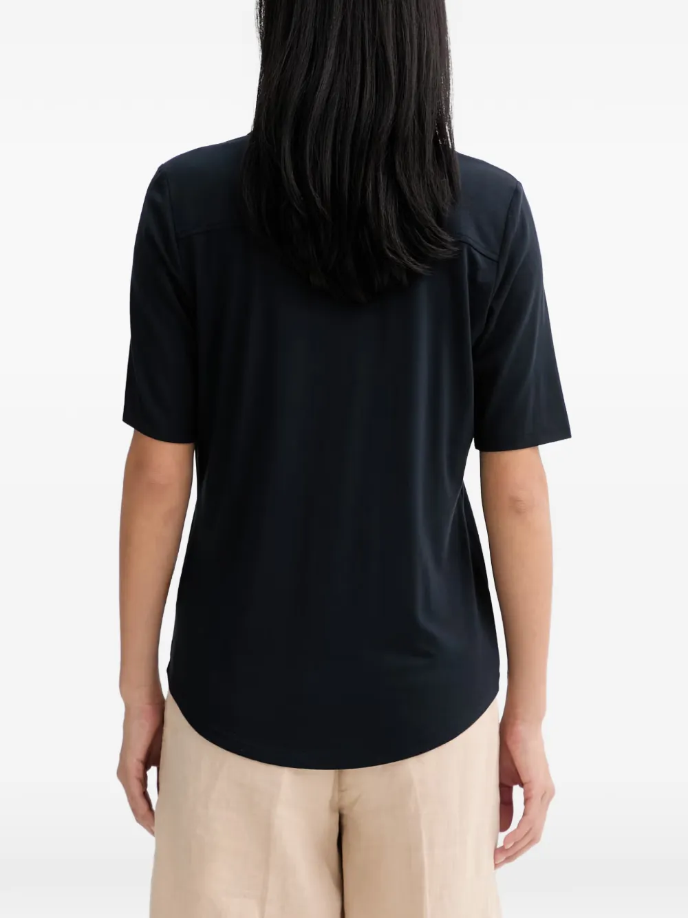 Marc O'Polo Button-up T-shirt Blauw