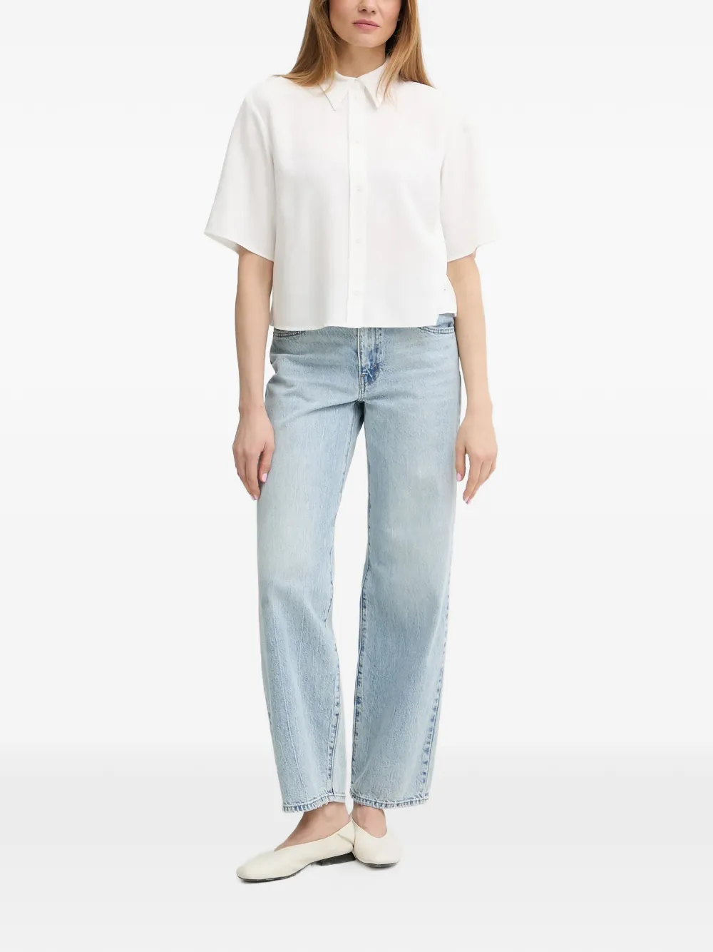 Marc O'Polo Blouse met korte mouwen Wit