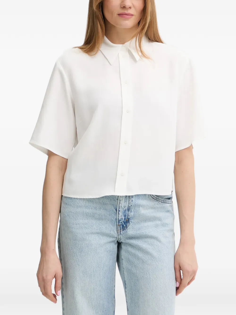Marc O'Polo short-sleeve button-up shirt - Bianco