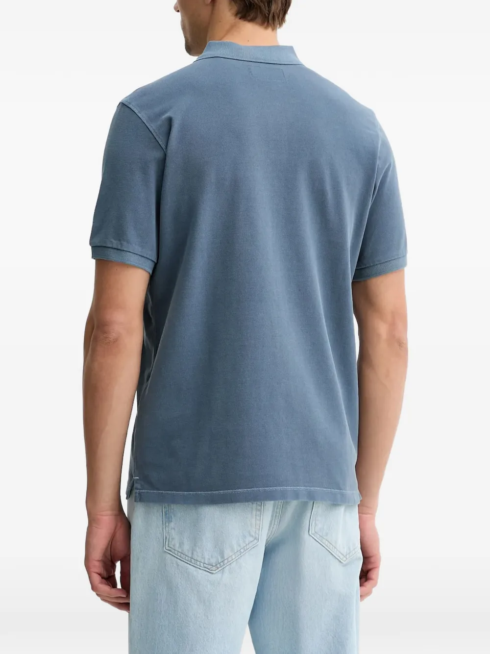 Marc O'Polo Piqué poloshirt met geborduurd logo Blauw