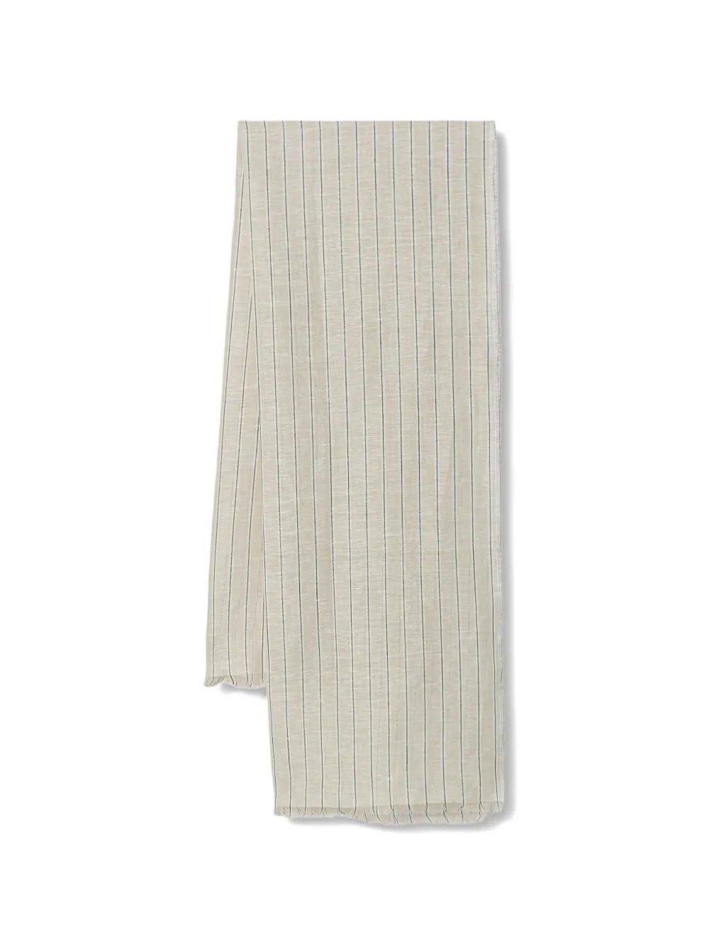 Marc O'Polo vertical-stripe frayed scarf - Toni neutri