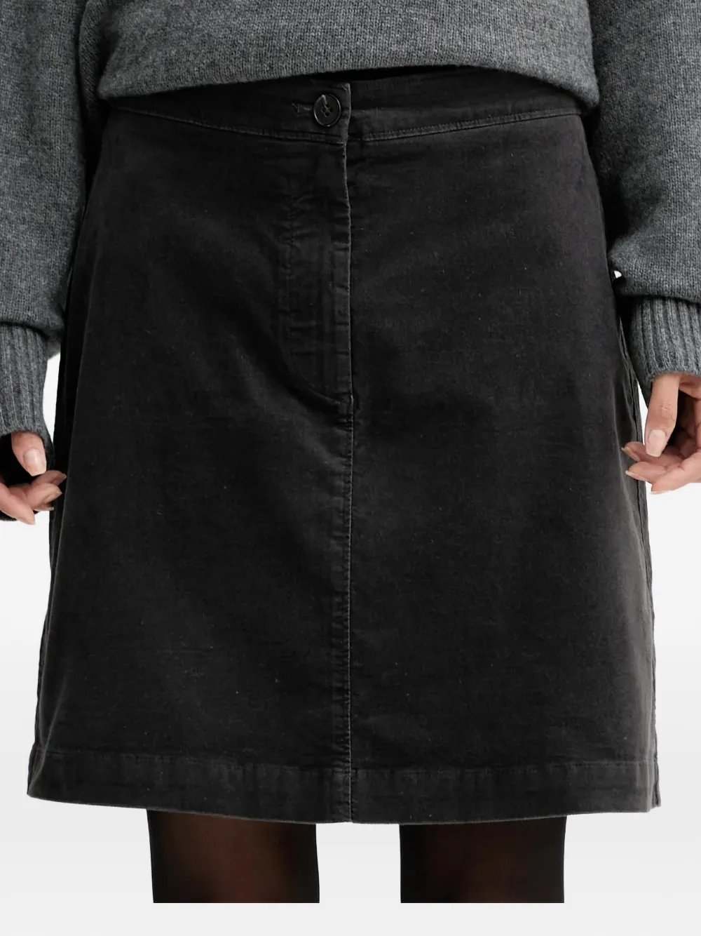 Marc O'Polo button-fastening A-line skirt - Nero