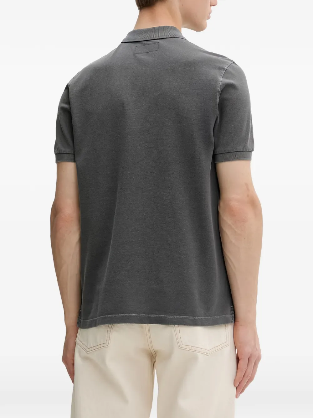 Marc O'Polo Piqué poloshirt met geborduurd logo Grijs