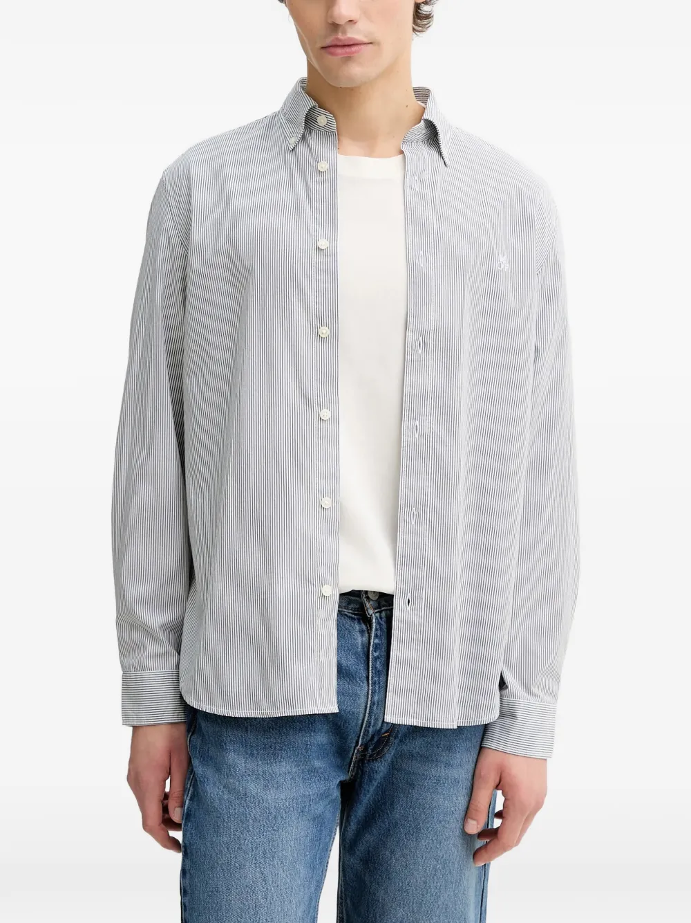 Marc O'Polo vertical-stripe button-down shirt - Bianco
