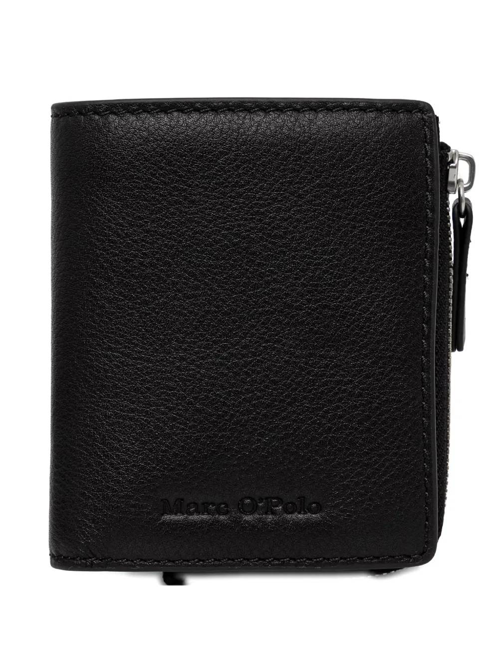Marc O'Polo grained-leather zip-around wallet - Nero