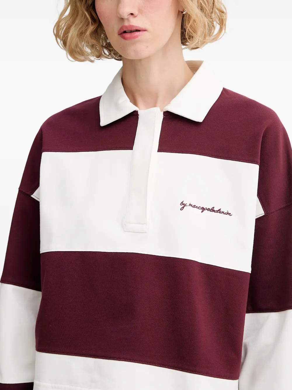 Marc O'Polo Gestreept poloshirt Rood