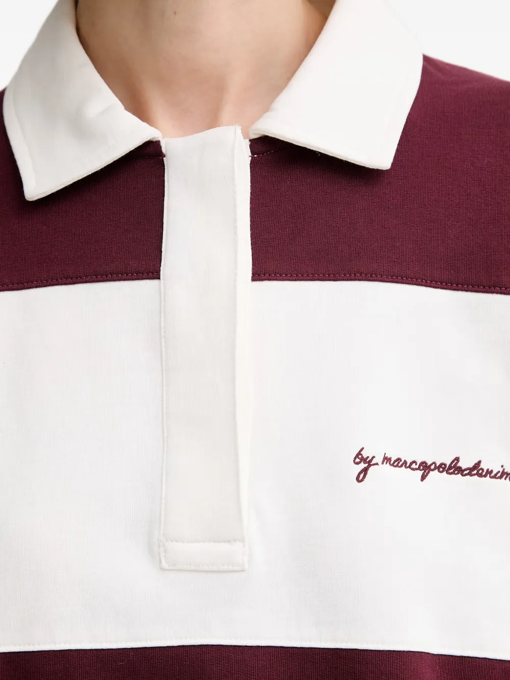 Marc O'Polo Gestreept poloshirt Rood