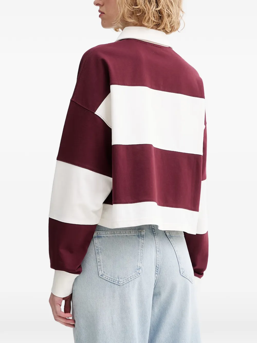 Marc O'Polo Gestreept poloshirt Rood