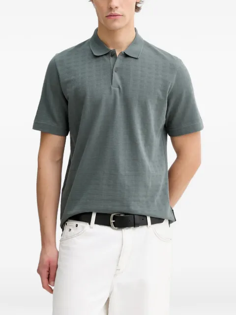Marc O'Polo check-patterned short-sleeve polo shirt